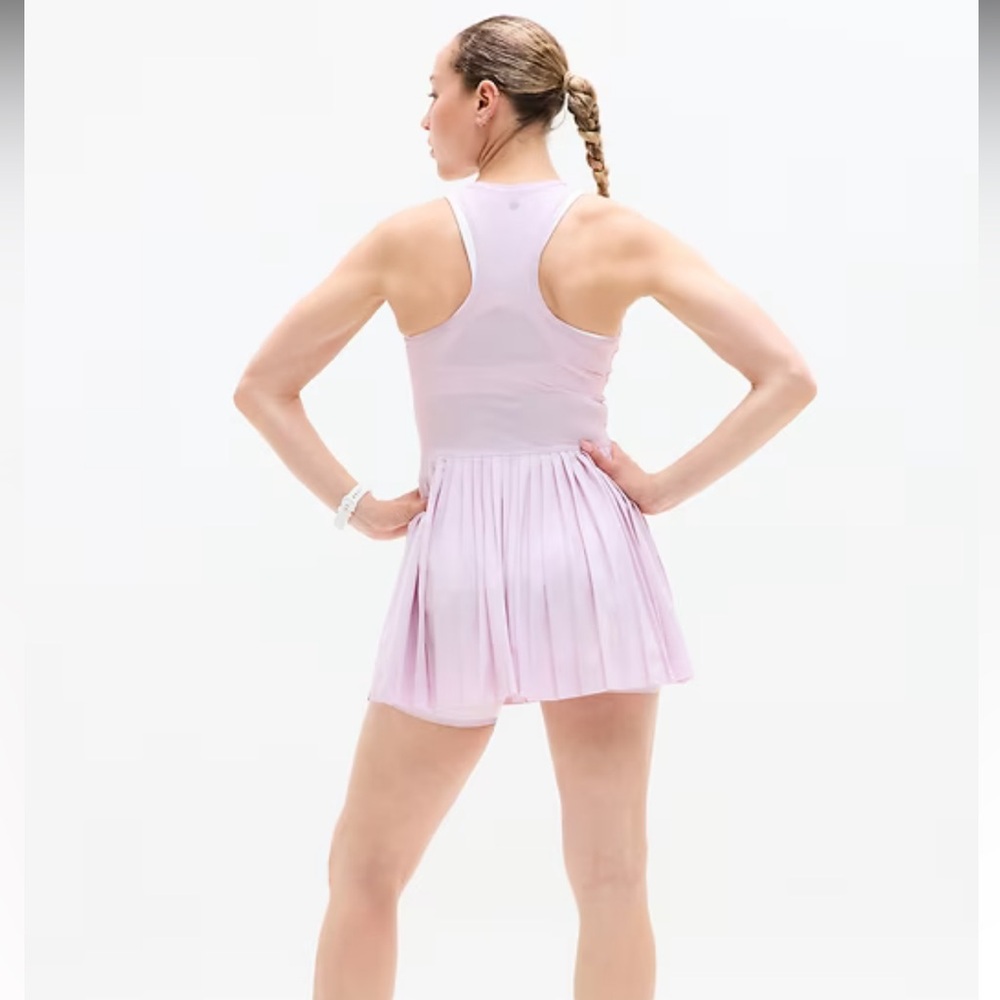 White Match Point Pleated Dress